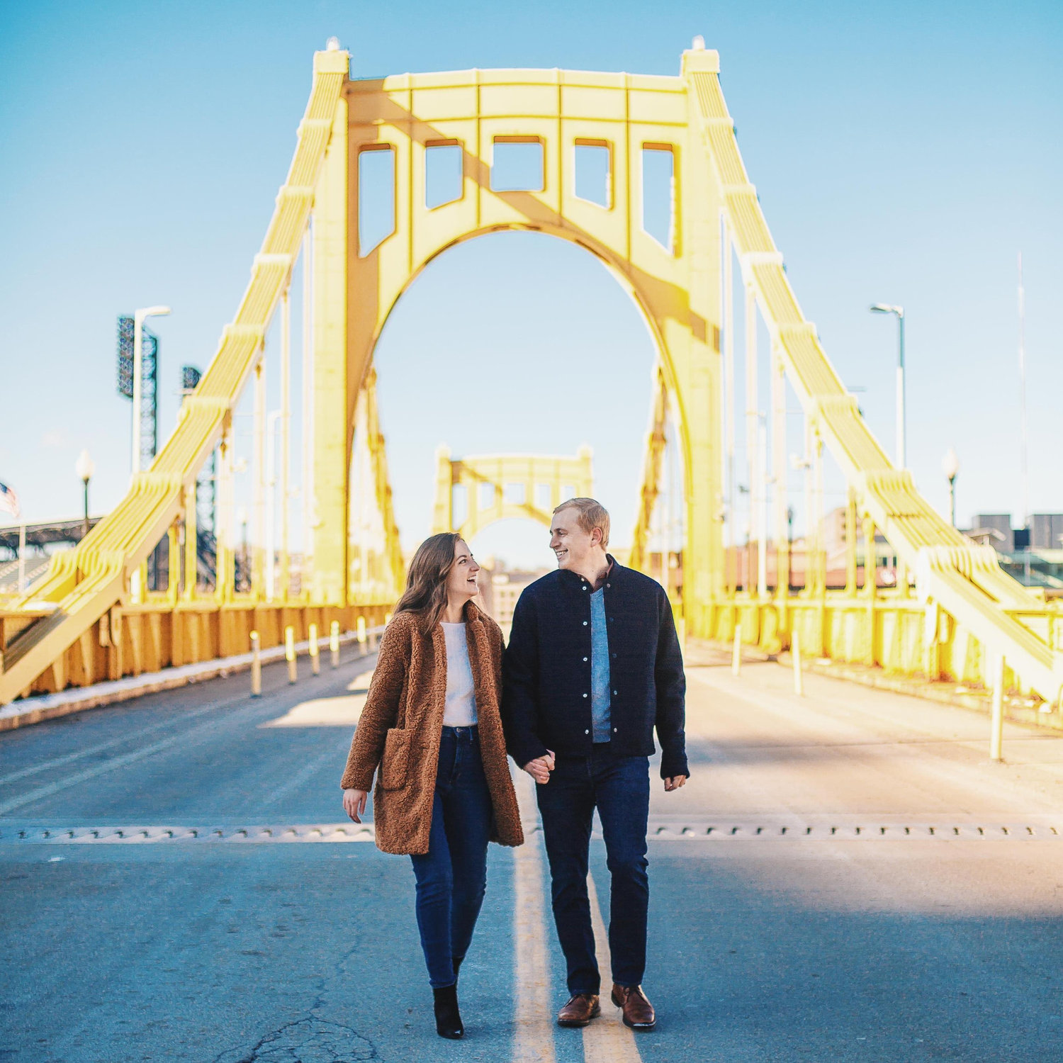 Us on one of our top 5 favorite bridges in Pittsburgh.