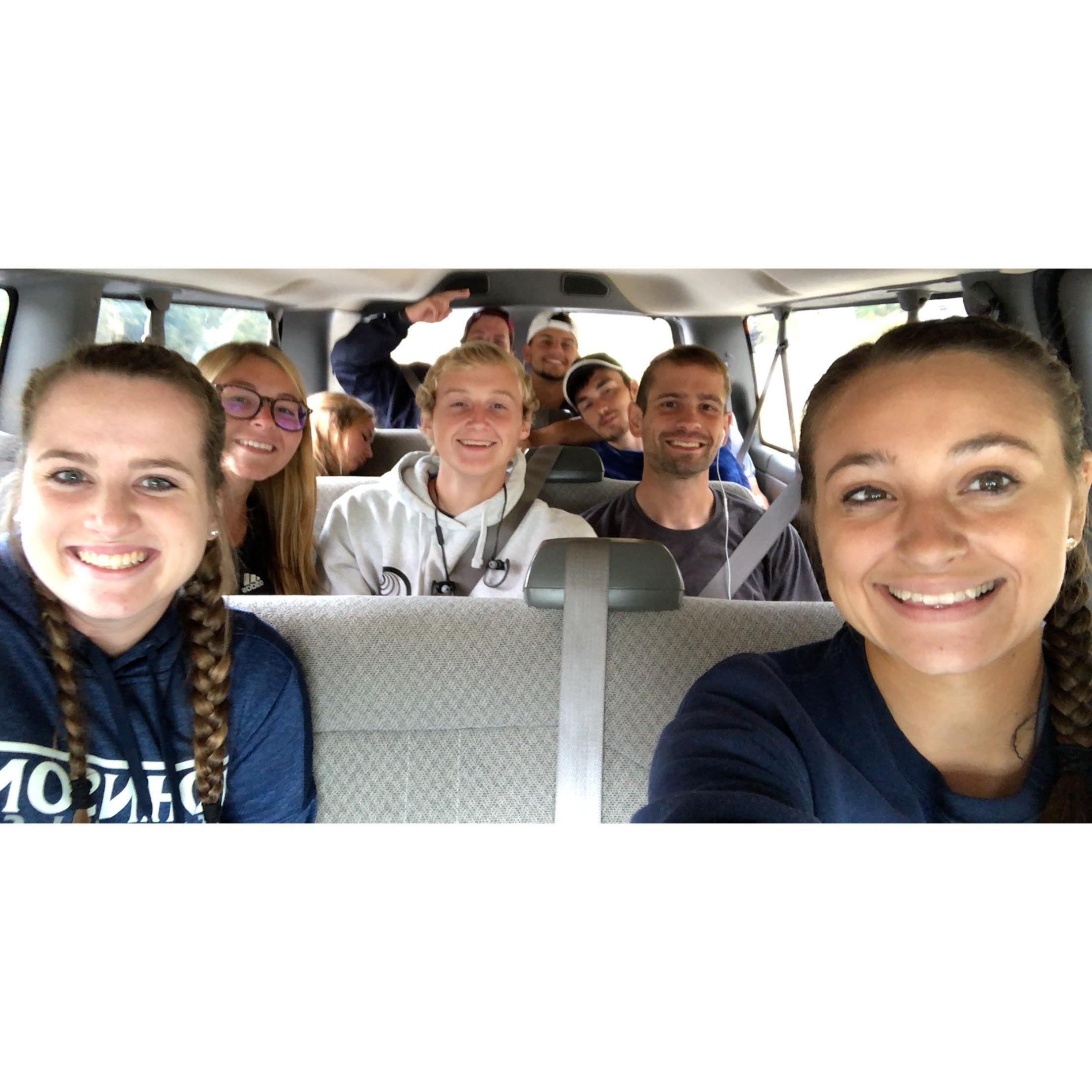 Some of our tennis teammates! They've been a huge part of our lives. Lauren (left) is a bridesmaid and Madi (right) was my doubles tennis partner!