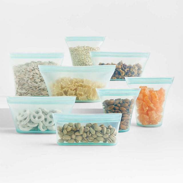ZipTop Teal 8-Piece Reusable Sandwich Bags & Snack Bags Set