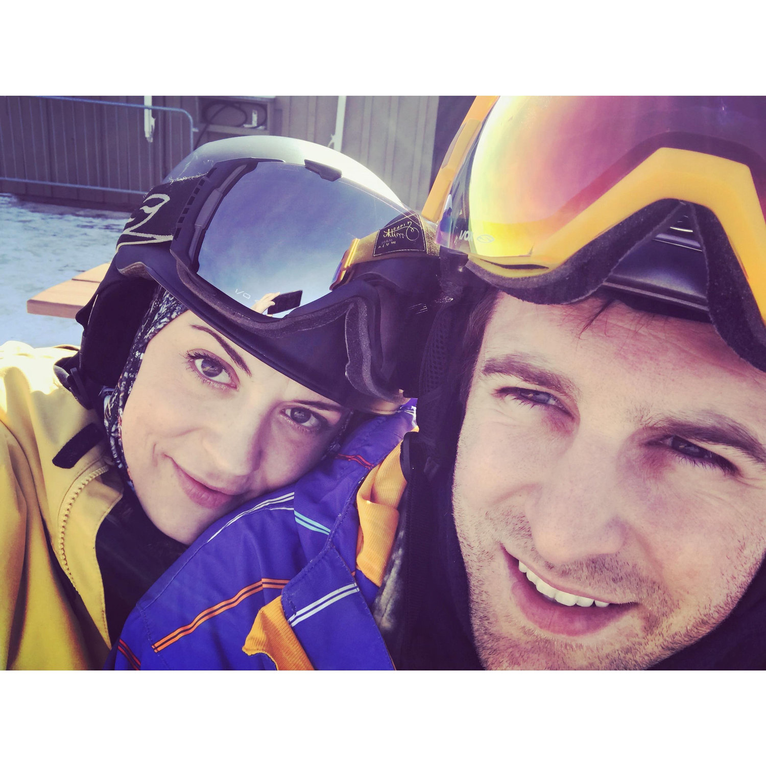 Ice, ice, baby! ❄️When R + A hit the slopes at Mount Snow, it's a solid combination of skiing and selfies all day at the Bullwheel.
