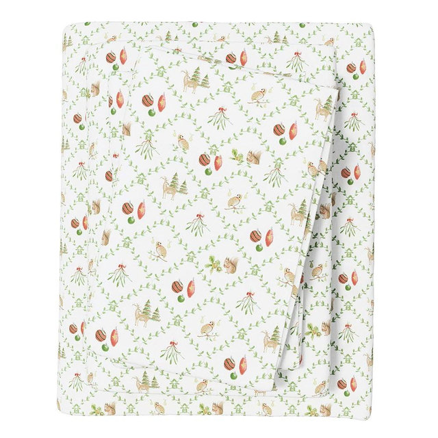 Great Bay Home Christmas Flannel Sheet Set Queen Size - 100% Turkish Cotton, Double-Brushed, Winter Bed Sheets - Ultra-Soft, Cozy, 4-Piece Holiday Bedding Set (Holiday Lattice)