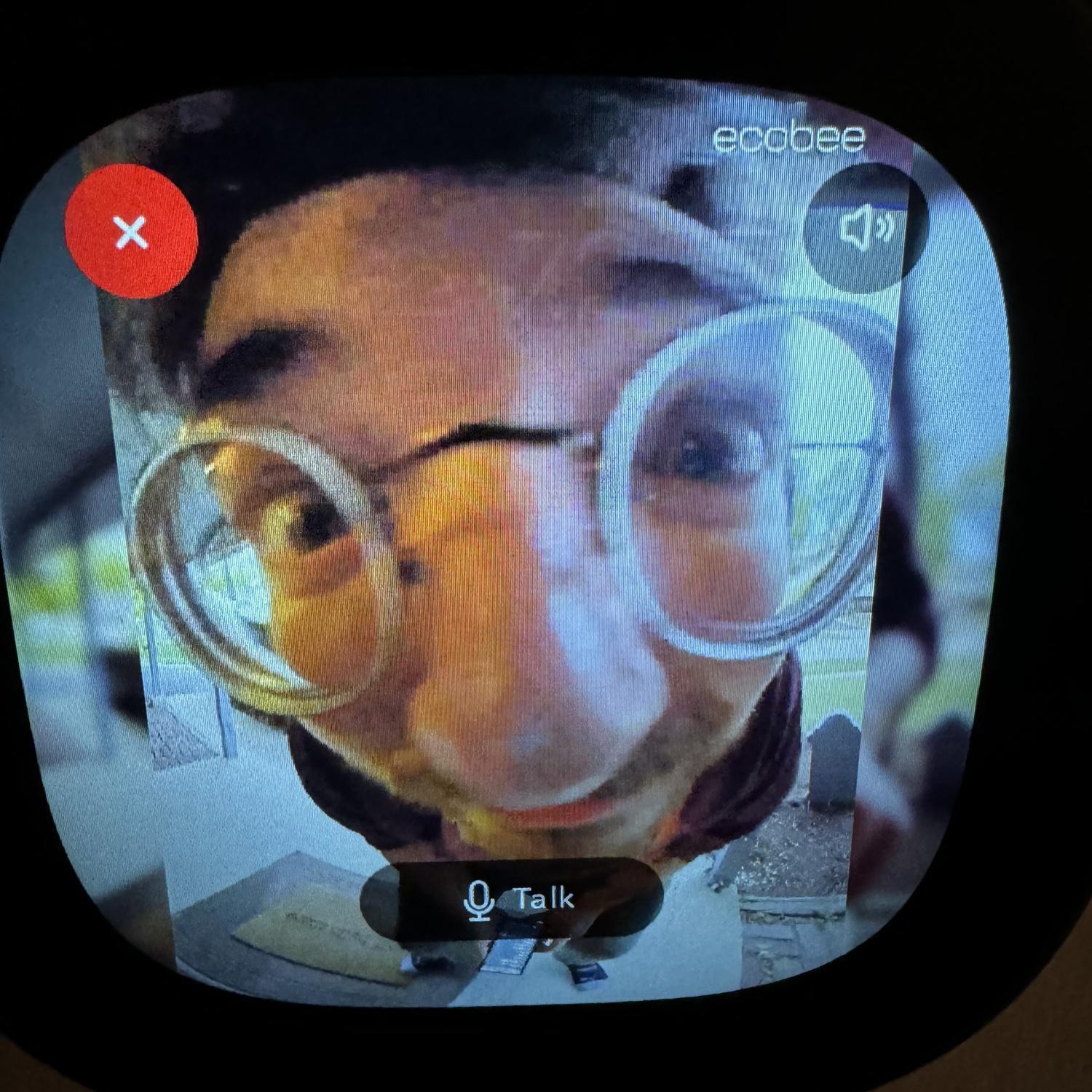 Jackson testing the video doorbell