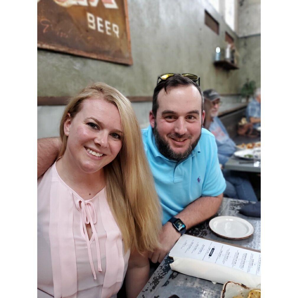 Enjoying a great dinner with friends that are considered family in St. Augustine, FL. May 2021