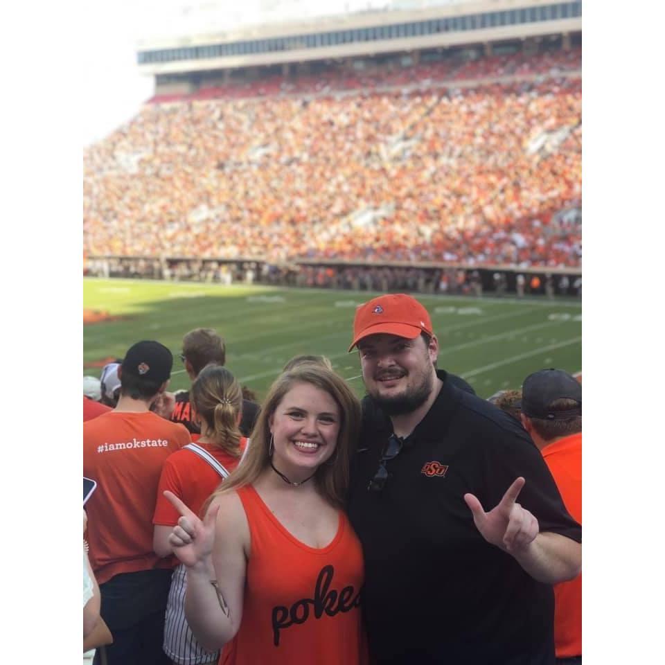 This was our first OSU game together! At the game, Megan took him aside and asked him what his intentions were with me and he told her he intended to marry me.