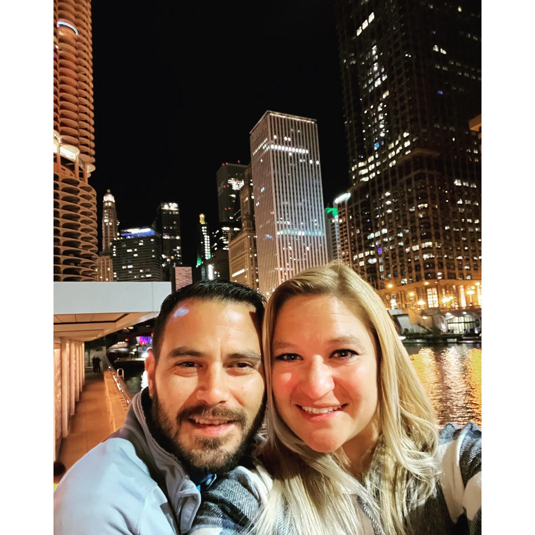 Nighttime in Chicago