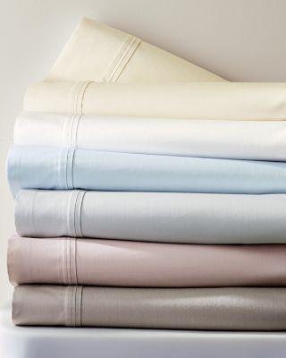 Eileen Fisher Bedding, Fitted Sheet, white