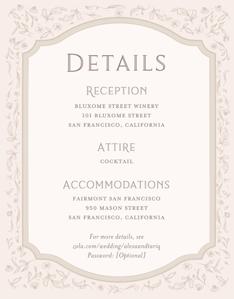 Delphi | Linen | Zola Wedding Enclosure Cards