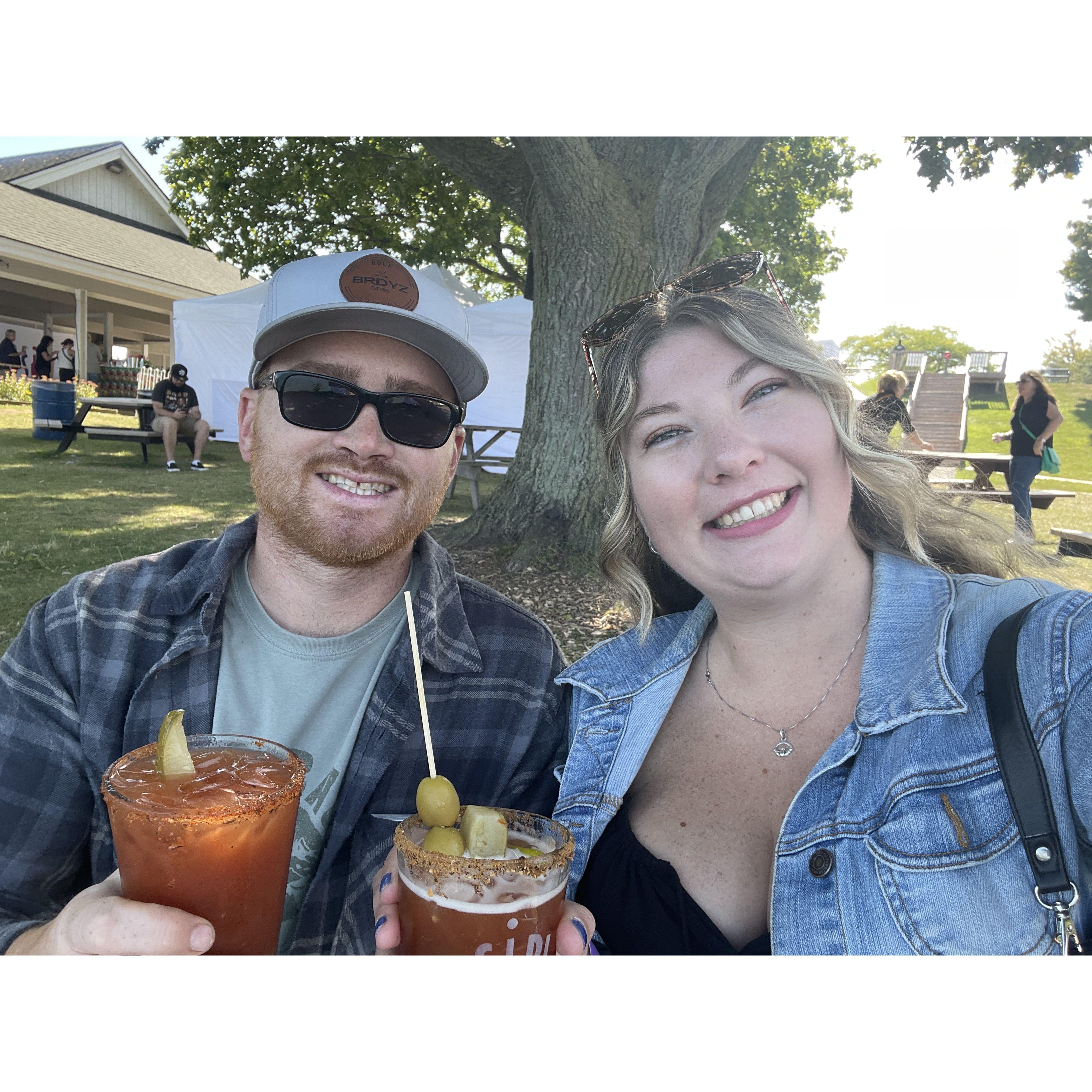 Worlds Largest Caesar Bar at Wine Festival - Mitch loved, Nicole hated