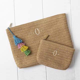 2-Piece Straw Clutch Set