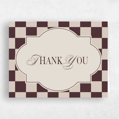 Brown Wedding Thank You - Sarlat Landscape