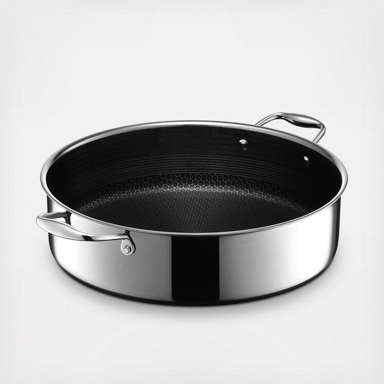 HexClad Hybrid Cookware, 7-Quart Chicken Fryer Saute Pan with Lid