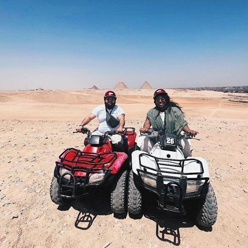 one of our fav activities we did in Egypt ATV around the pyramids of Giza