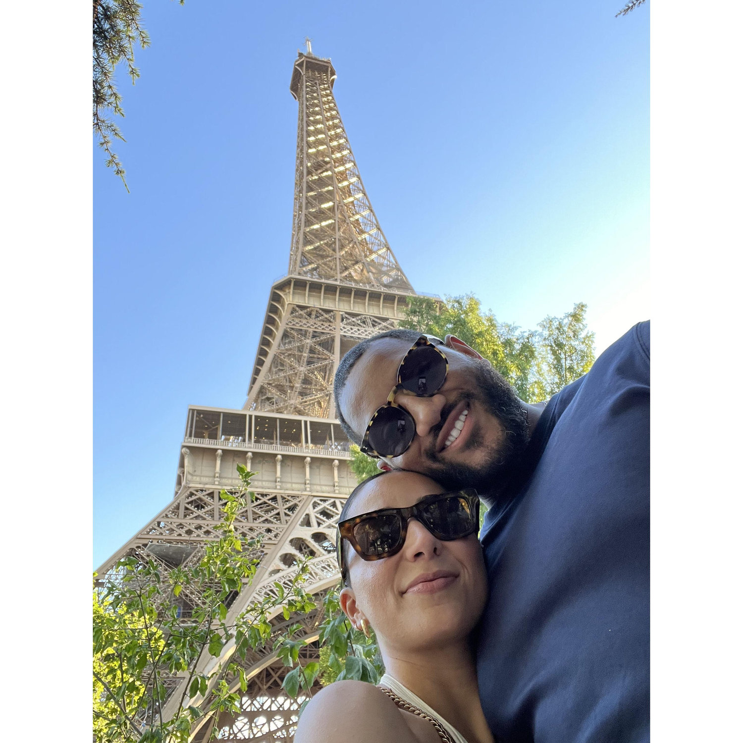 Enjoying the Eiffel Tower