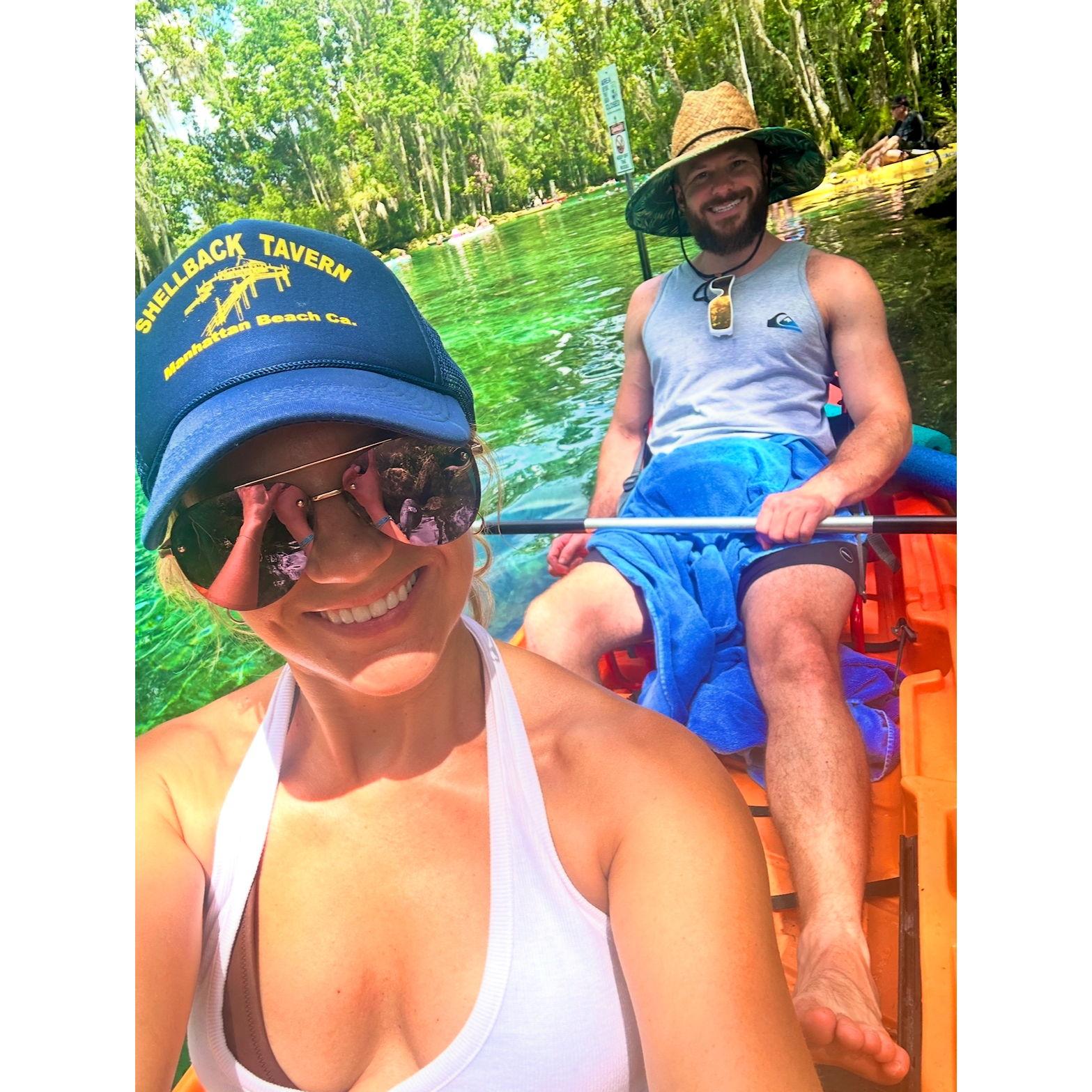 Crystal Lake, FL - Exploring three sisters springs via Kayak and snorkel (July 2025)