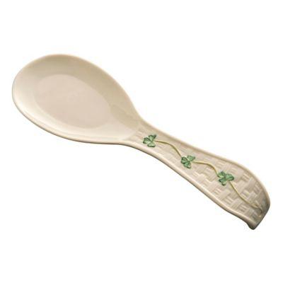 Belleek Shamrock Spoon Rest