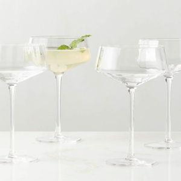 Muse Optic Fluted Coupe Glasses Set of 4