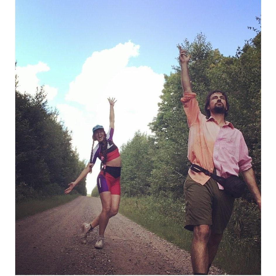 A little stretch and dance on our way biking to chicago to see our favorite band, Belle & Sebastian.