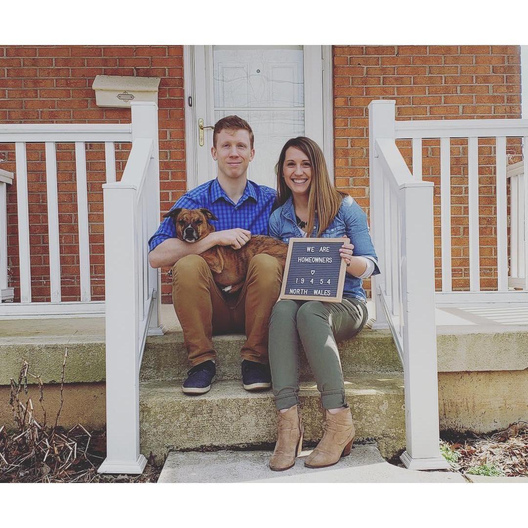 Sean, Trish & Baxter are homeowners!