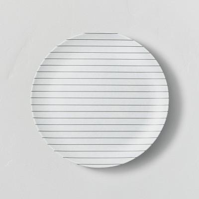 Bamboo Melamine Stripes Salad Plate Ebony/Sour Cream - Hearth & Hand™ with Magnolia