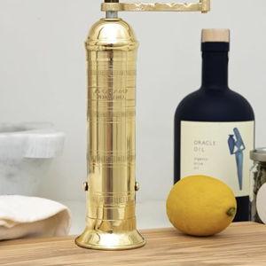 Alexander Home Original Greek Salt Mill, 8-Inch Brass – European Manual Salt Grinder Refillable
