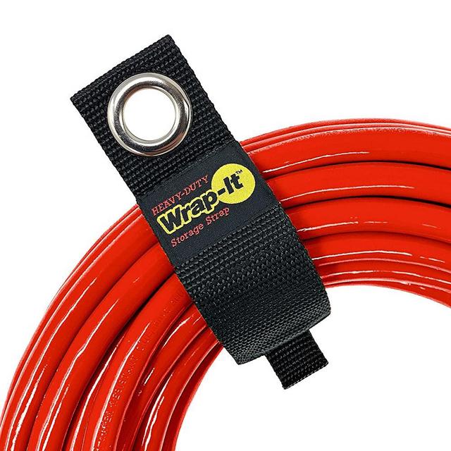 Heavy-Duty Wrap-It Storage Straps, 10-inch (6 Pack) - Hook and Loop Extension Cord Organizer Hanger, Cord Wrap Keeper, Cable Straps for Cords, Hoses, Rope, RV, Boat and Garage Storage and Organization