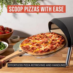 Chef Pomodoro Pizza Peel 16 inch, Pizza Spatula with Foldabe Wood Handle for Easy Storage, Pizza Accessory for Homemade Pizza