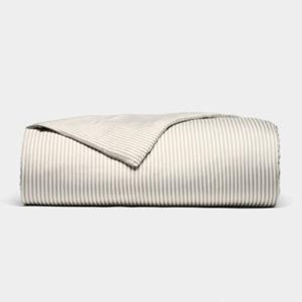 Bamboo Duvet Cover - Color: Classic Stripe in Laurel, Size: King