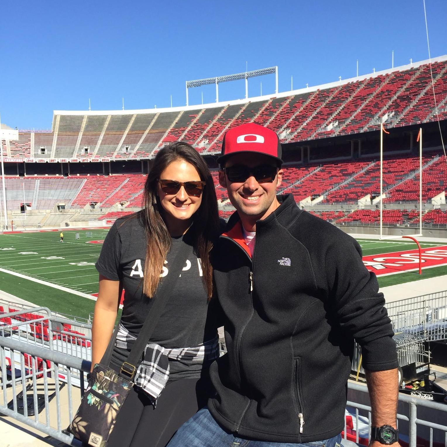 Making Erik a Buckeye fan! (Fall 2016)