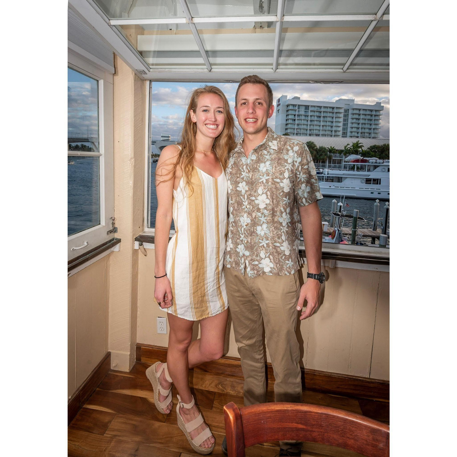 Crazy fun 2nd date - we flew down to Fort Lauderdale for Grandpa Niles' 85th birthday party