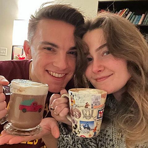 Hot chocolate is good couple's therapy.