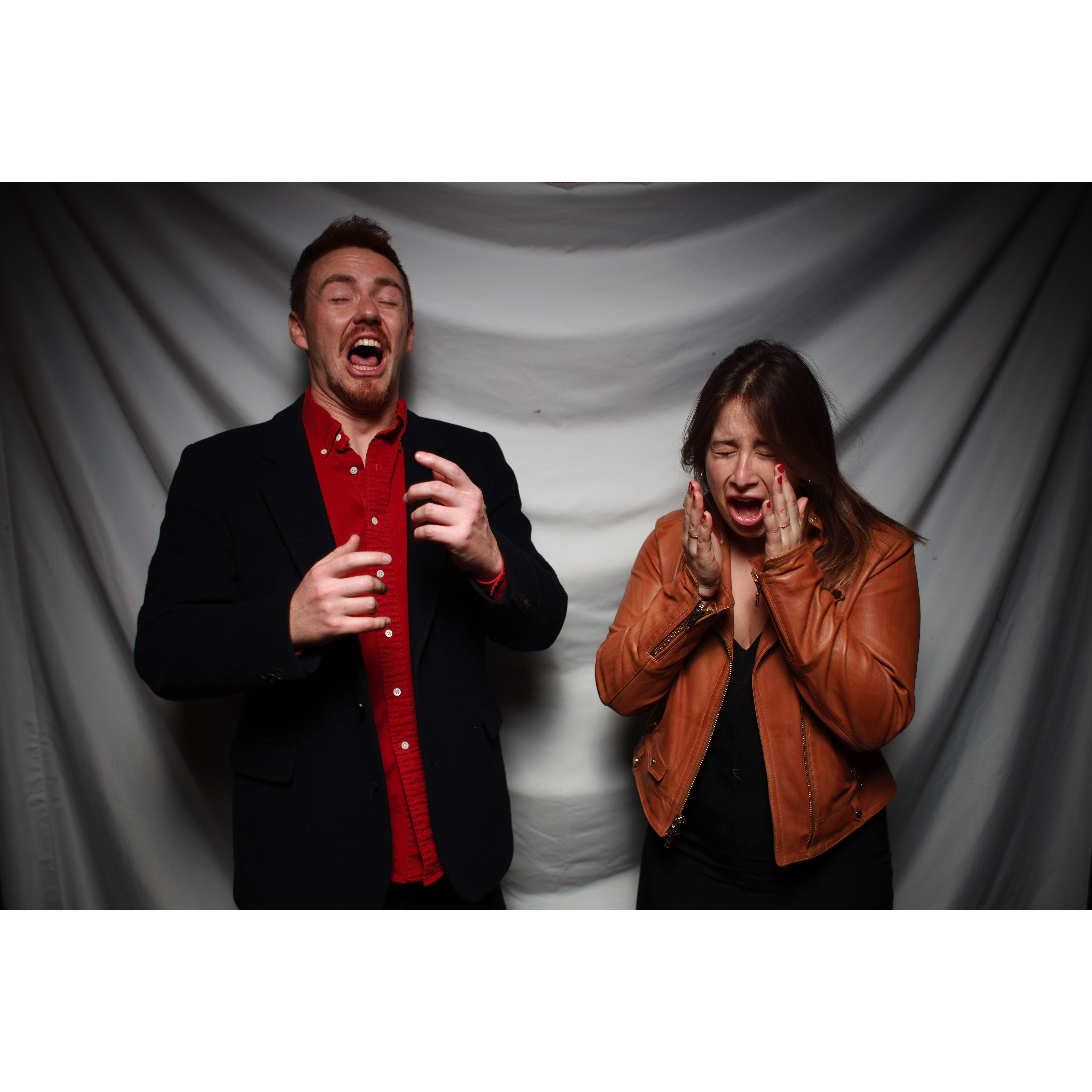 We couldn't think of what to do for the photo booth. Tim suggested a sneeze.