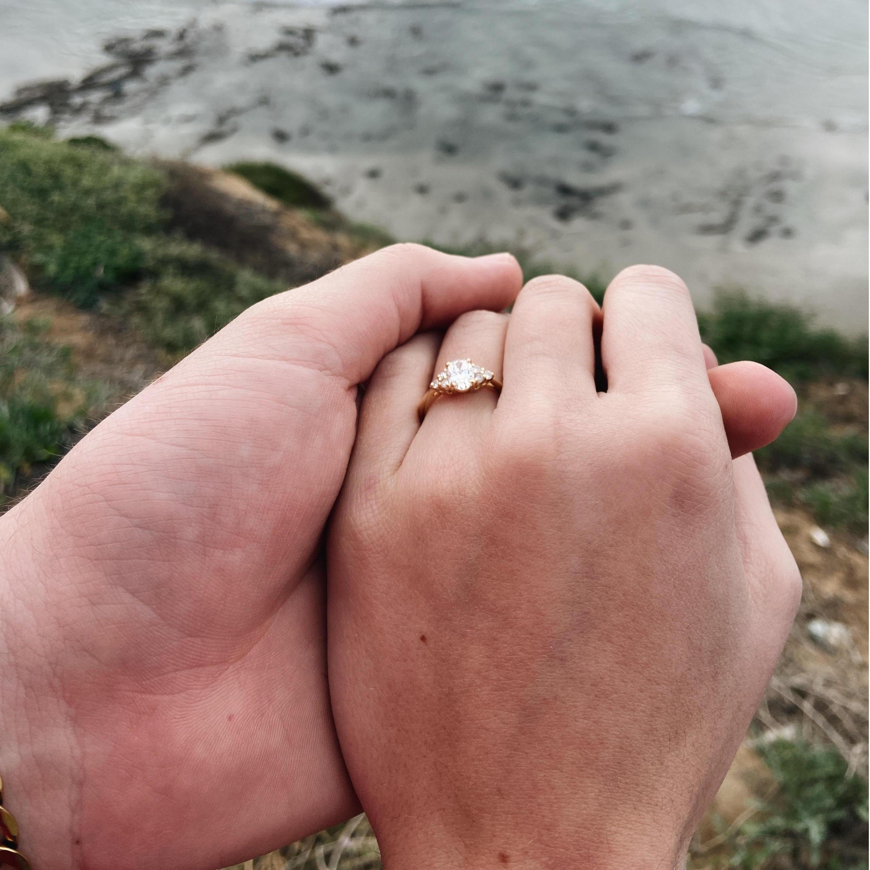 First photo of the ring after the proposal... it was so chilly out! (2/14/2022)