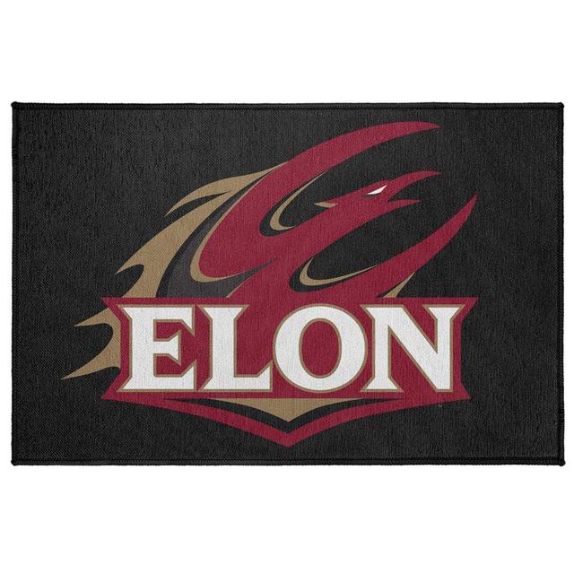 Campus Lab Elon University Anti-Slip Indoor Doormat, 20” x 31.5” Primary Mark, Floor Mat for Inside Entry Way/Back Door Garage Mudroom Home and Office, Low Profile