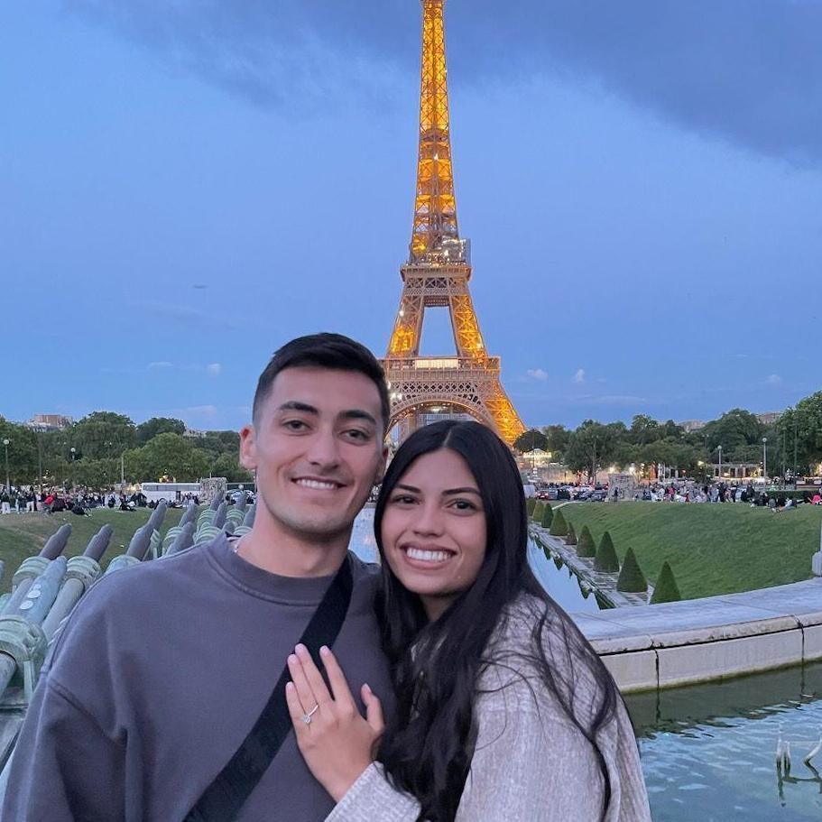 Saw the Eiffel Tower sparkle