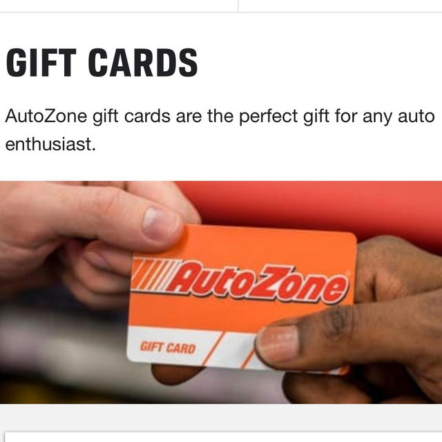 Autozone giftcard