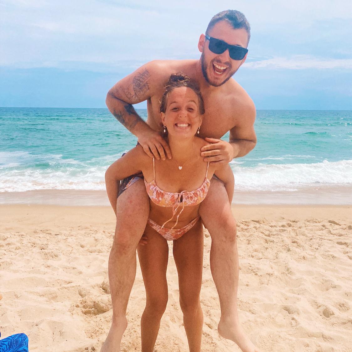Shamus & Bianca goofing around at LBI