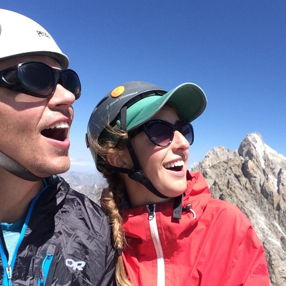 In awe of the Grand Teton view from the summit of the Middle Teton, summer 2015.