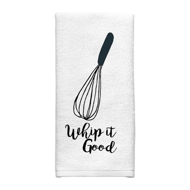 Mainstays Dual-Purpose Cotton Kitchen Towel, Whip it Good, White, 1-Piece