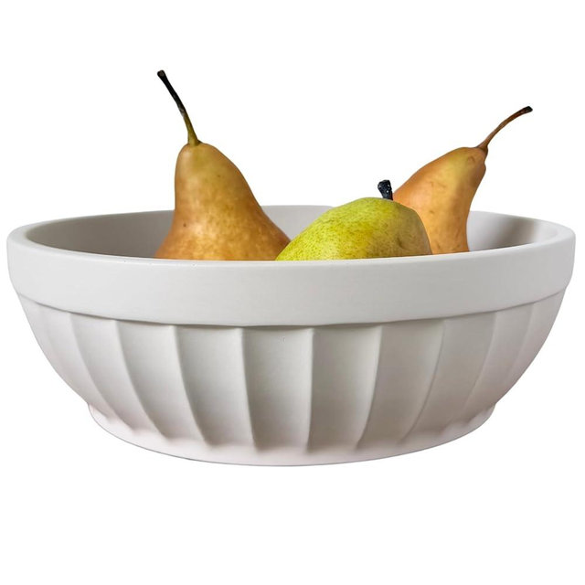 OAKOA Concrete Fruit Bowl for Kitchen Counter - Large Decorative Bowl for Home Decor - Decor Bowl for Keys Entryway Table - Modern Centerpiece Coffee Table Bowl