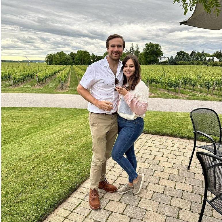 Introducing Matt to the joys of ice wine at Niagara-on-the-Lake