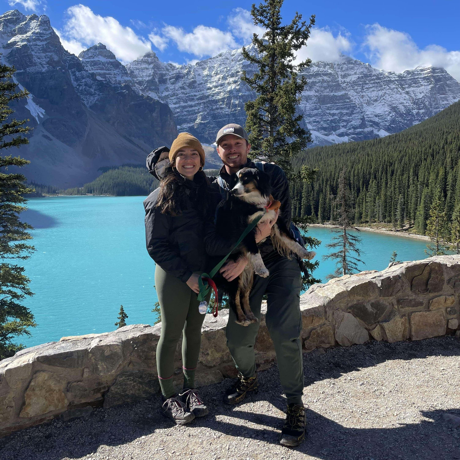 One of our favorite trips together was to Banff National Park in Canada in September 2021. Here we are at Moraine Lake!