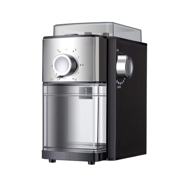 Electric Burr Coffee Grinder For Coffee Lovers | cheffano ALTRA Larger Hopper 17 Grinding Options For DIY | 2-12 Cups Electric Burr Grinder | Easy To Use And Clean with Plastic Brush Included Coffee Burr Grinder-Black