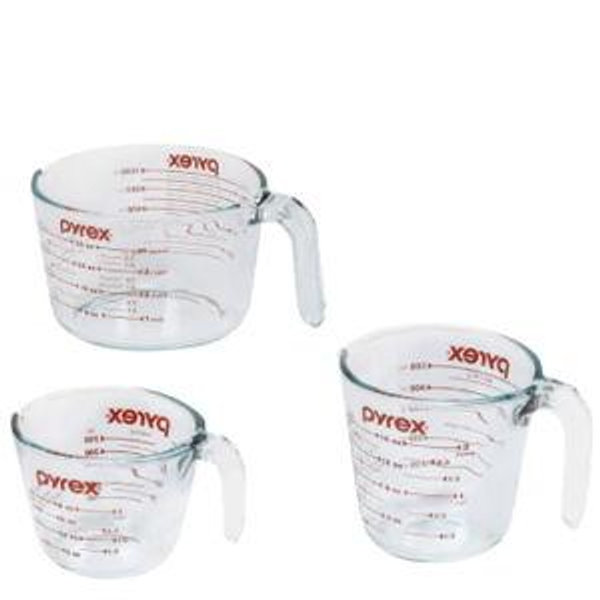 Pyrex Measuring Cups Set (1, 2, 4 cup)