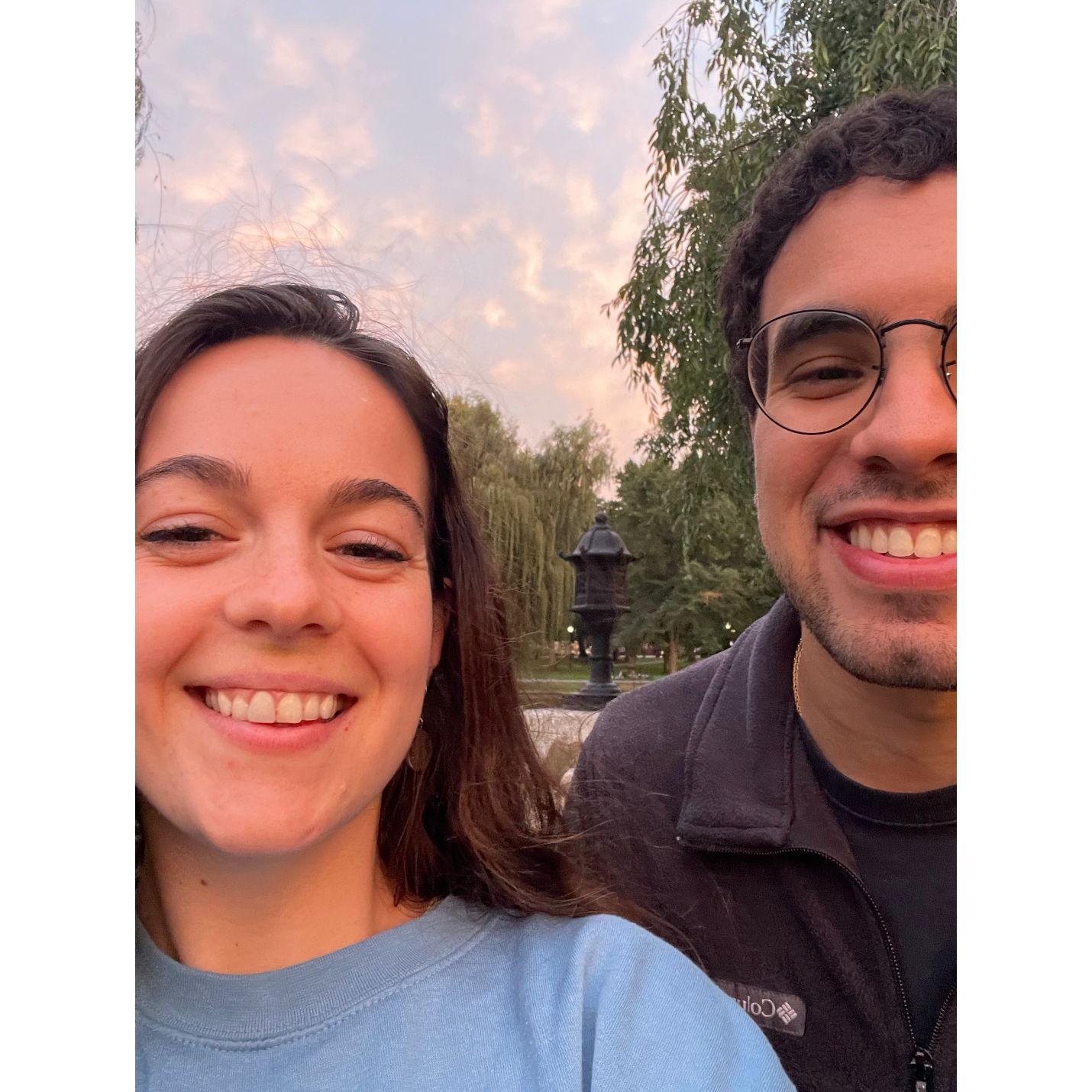In the public garden with Elizabeth