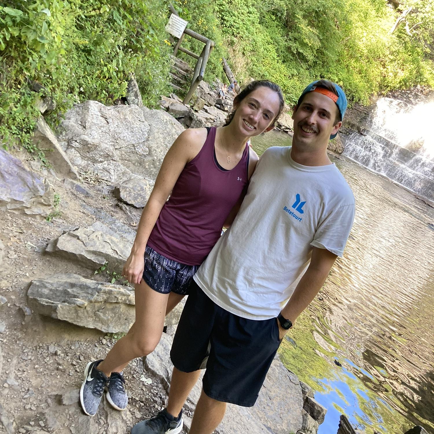 Very high quality first picture together, courtesy of a fellow hiker. Thank you, fellow hiker.