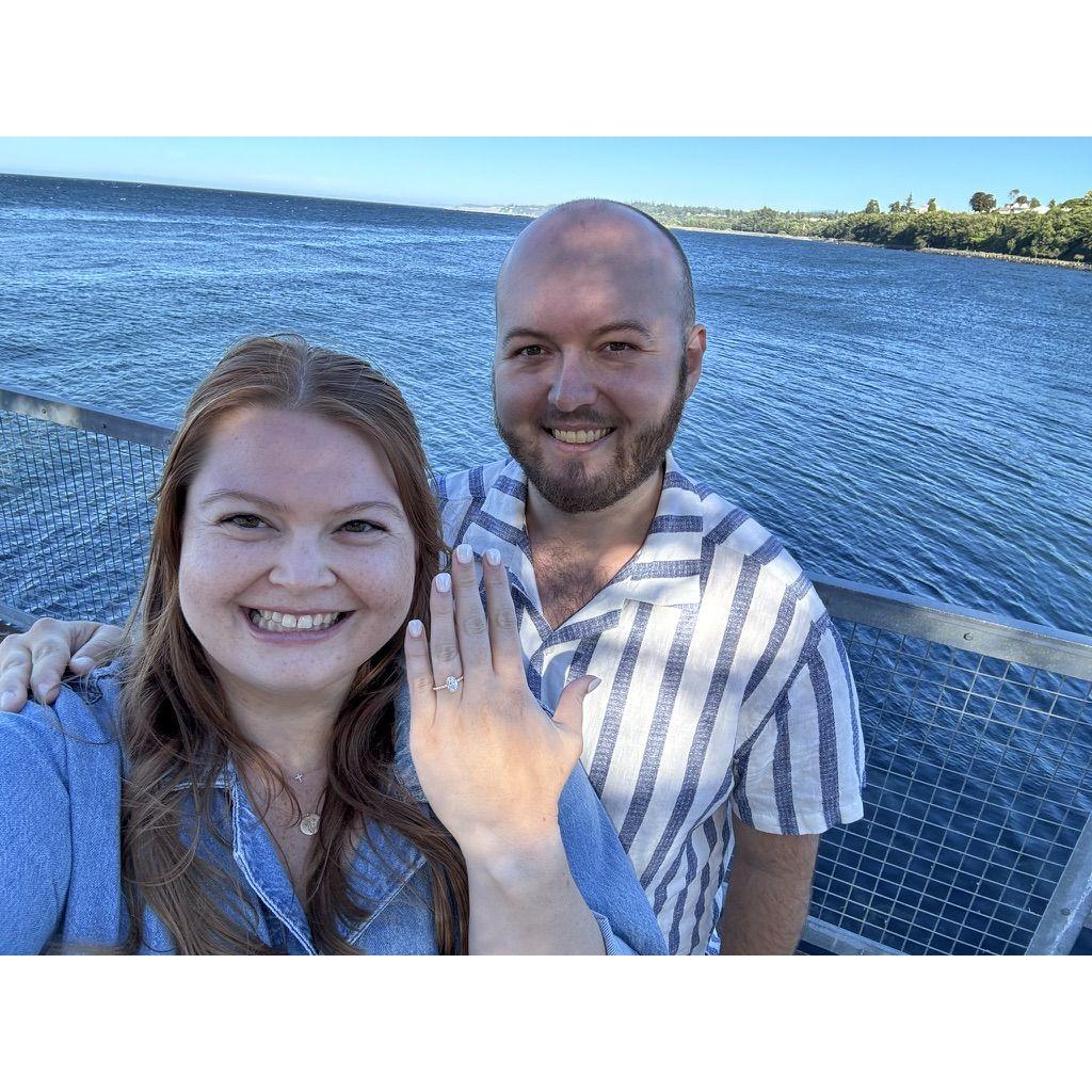 Engagement dinner in Port Angeles, WA