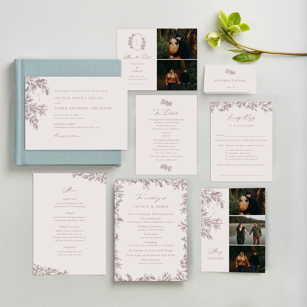 Vinehall | Acorn | Zola Wedding Place Cards