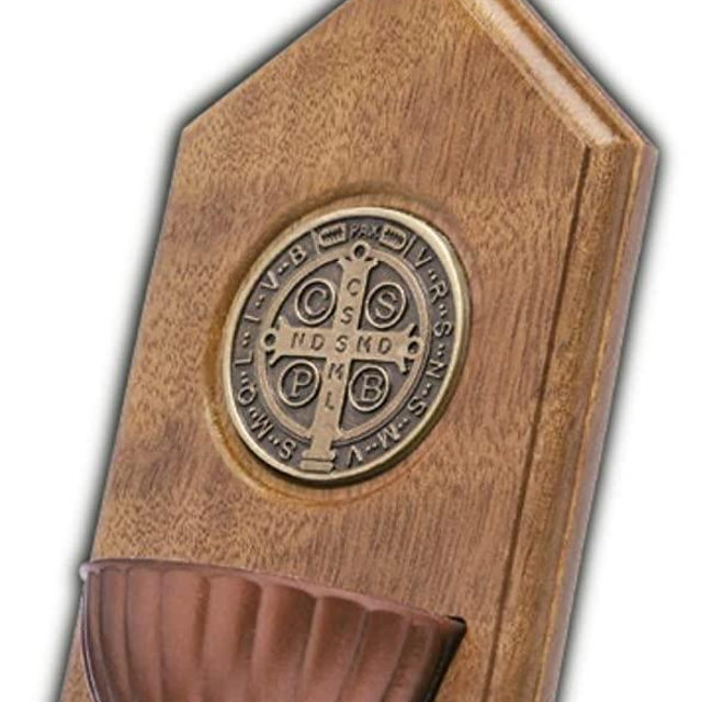 Intercession Holy Water Font (St Benedict Medal)