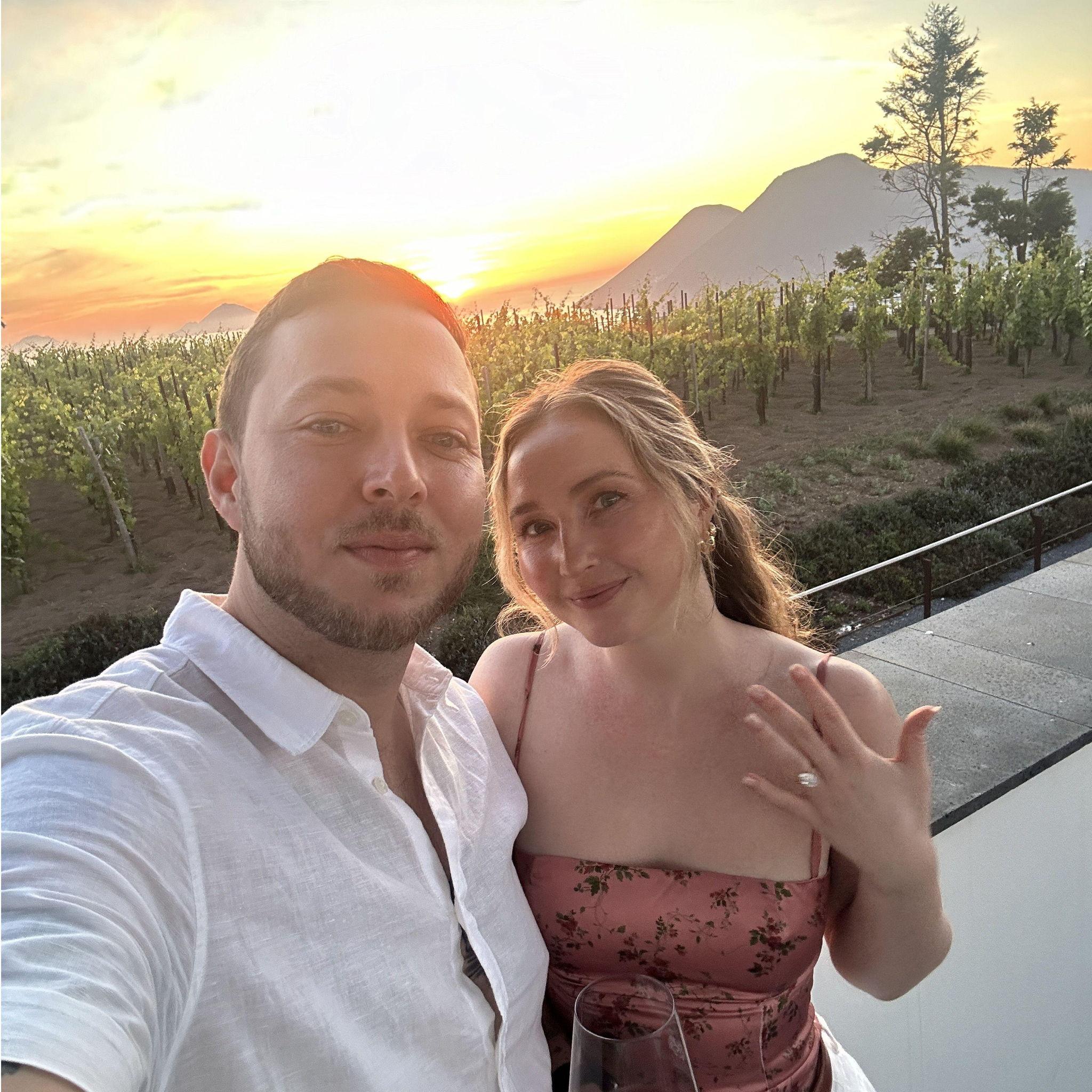 Our perfect engagement evening at Tenuta di Castellaro, a volcanic vineyard on Lipari