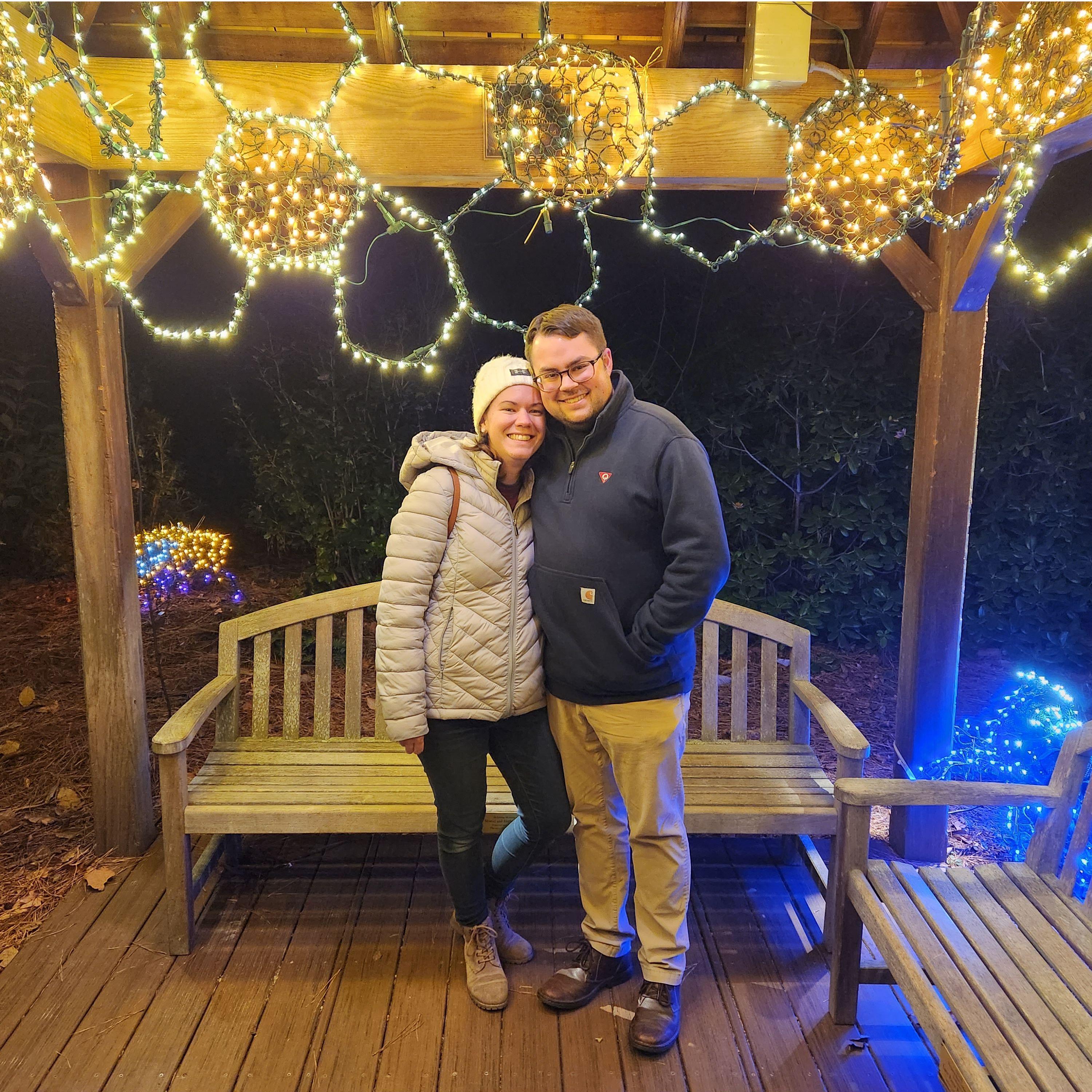 Christmas lights at the Lewis Ginter Botanical Gardens.